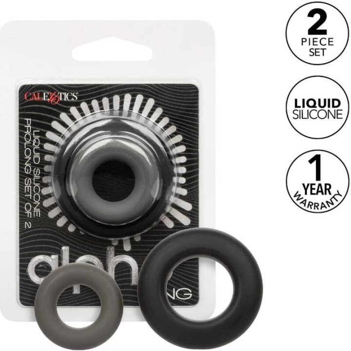 Calexotics - Alpha Prolong Set Mit 2 Ringen Grau