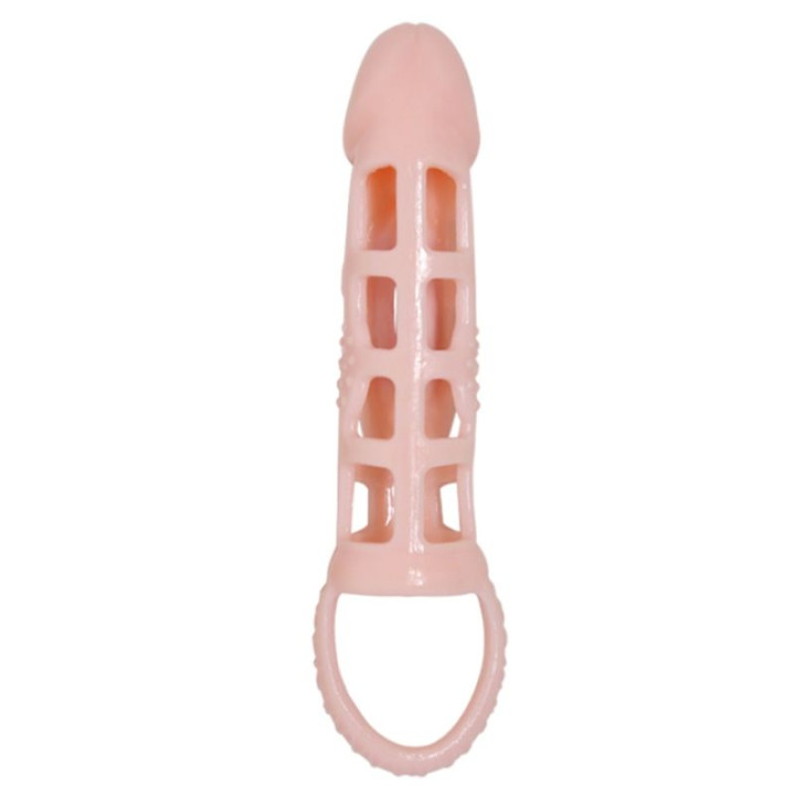 Pretty Love - Housse Dextension de Pénis Harrison Avec Vibration et Sangle 13.5 cm