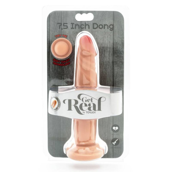 Get Real - Dong a Doppia Densit 19 cm Pelle