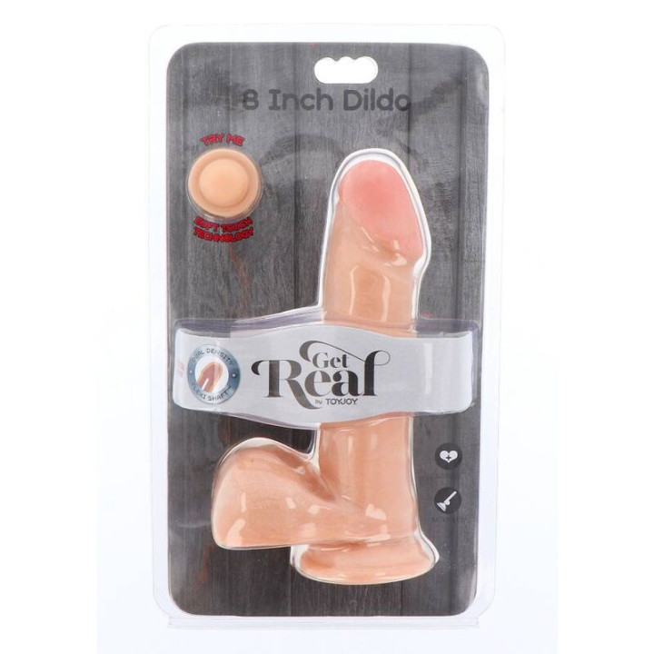 Get Real - Dildo a Doppia Densit 18 cm Palle di Pelle