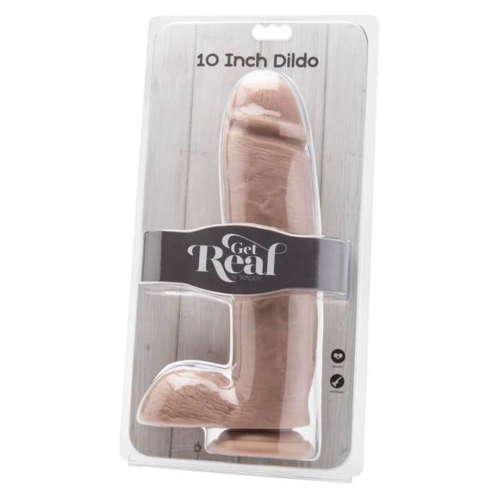 Get Real - Dildo 25,5 cm Com Bolas Pele