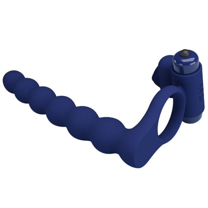 Pretty Love - Ajmal Anel Vibrador Com Plug Azul