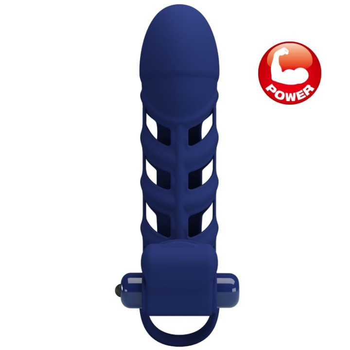 Pretty Love - Altaf Anello Vibratore Con Guaina in Silicone Blu