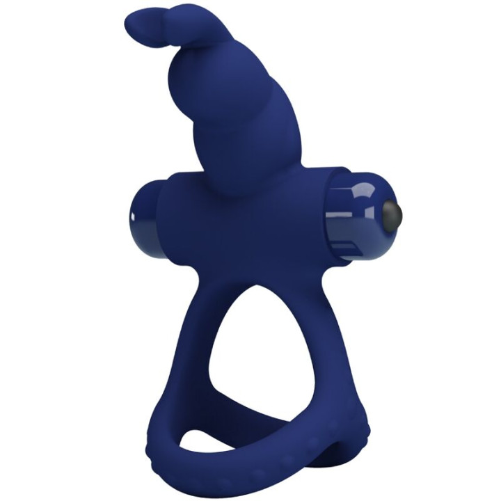 Pretty Love - Luchito Double Vibrating Ring Rabbit Blue