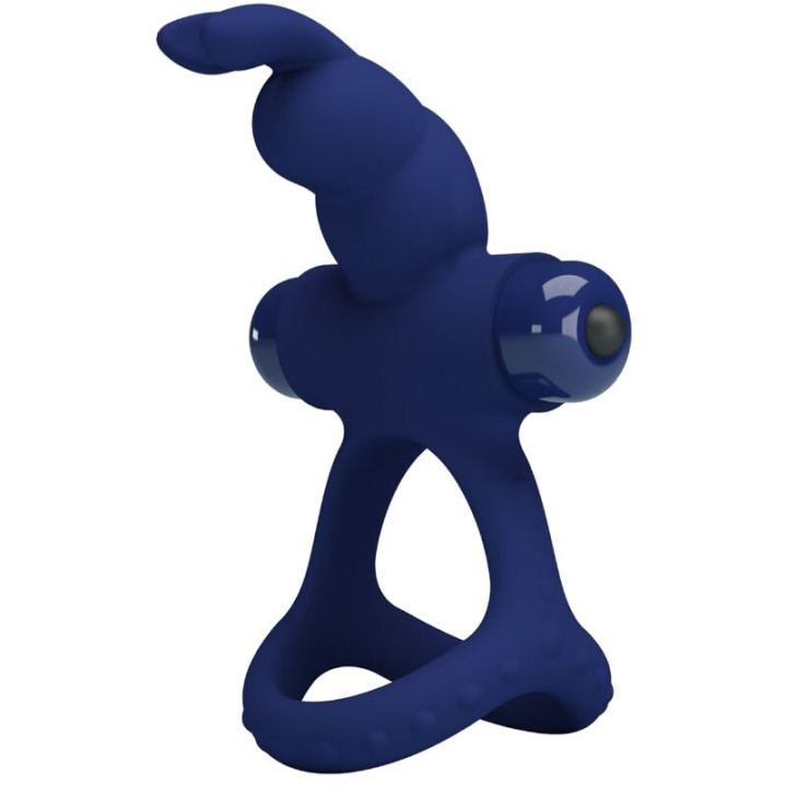 Pretty Love - Luchito Anel Vibrante Duplo Coelho Azul
