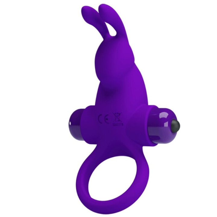 Pretty Love - Anello Vibratore i Coniglio Per Pene Viola
