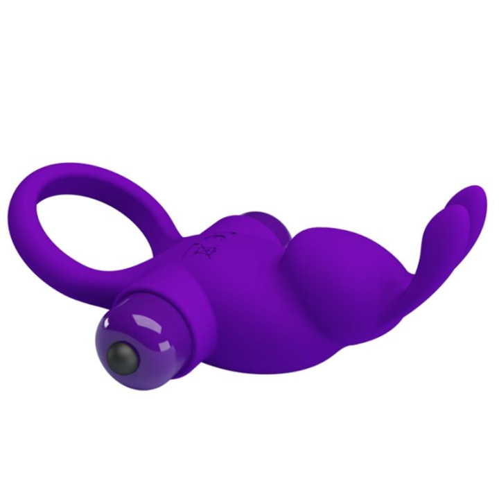 Pretty Love - Vibrator Ring i Rabbit For Purple Penis