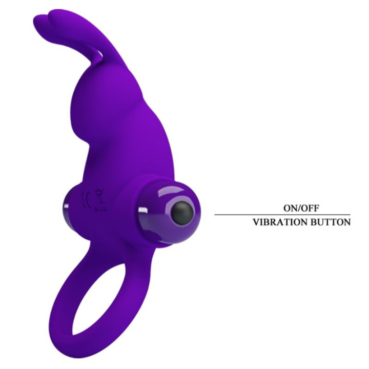 Pretty Love - Vibrator Ring i Rabbit For Purple Penis