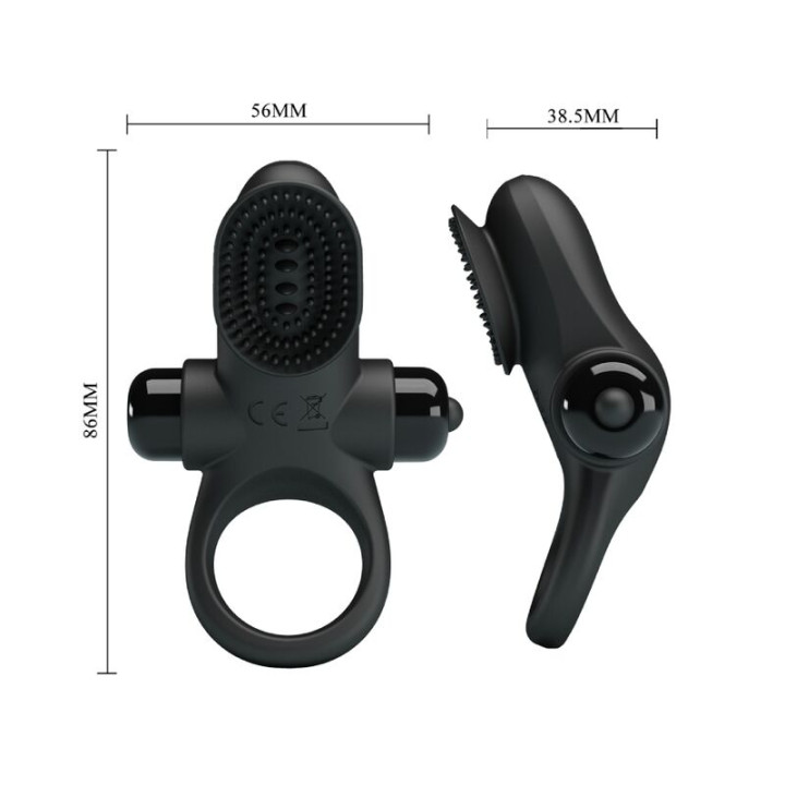 Pretty Love - Vibrator Ring ii Pour le Pénis Noir