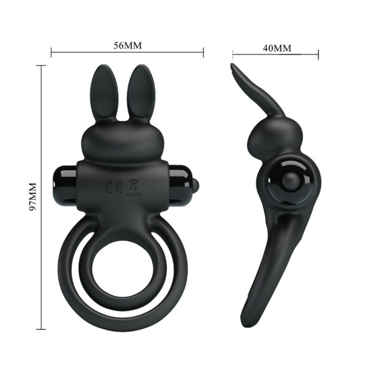 Pretty Love - Vibrator Iii Rabbit Ring For Black Penis