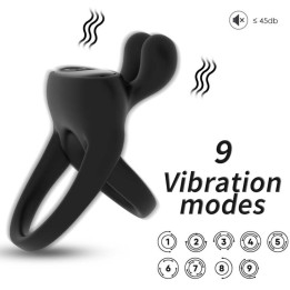 Armony - Anneau Vibrateur Lapin Noir