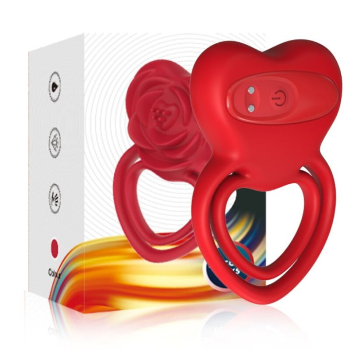 Armony - Anel Vibrador Coração Vermelho