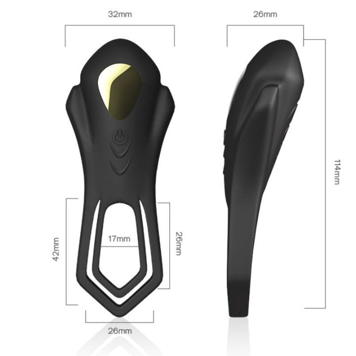 Armony - Telecomando Vibratore Roadster Doppio Anello Nero