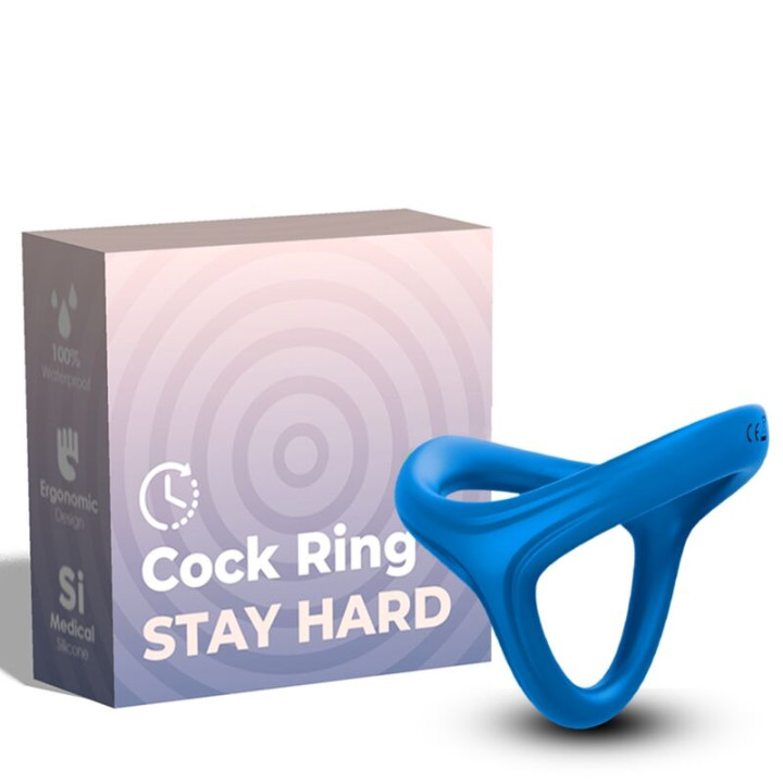 Armony - Anello Tresor Doppio in Silicone Blu