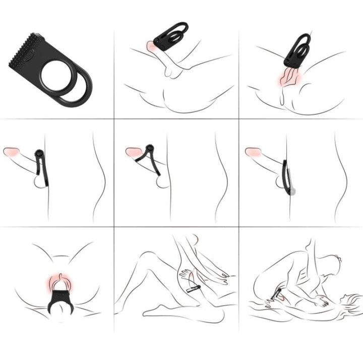 Armony - Twins Double Vibrateur Pour Couples Noir