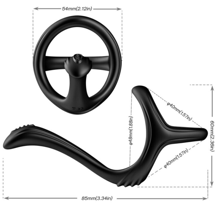 Armony - Anel Anal Duplo Tesouro Preto