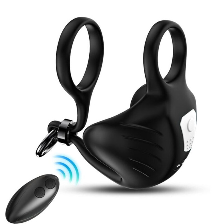 Armony - Anneau Vibrateur Manta Scrotum Télécommande Noir