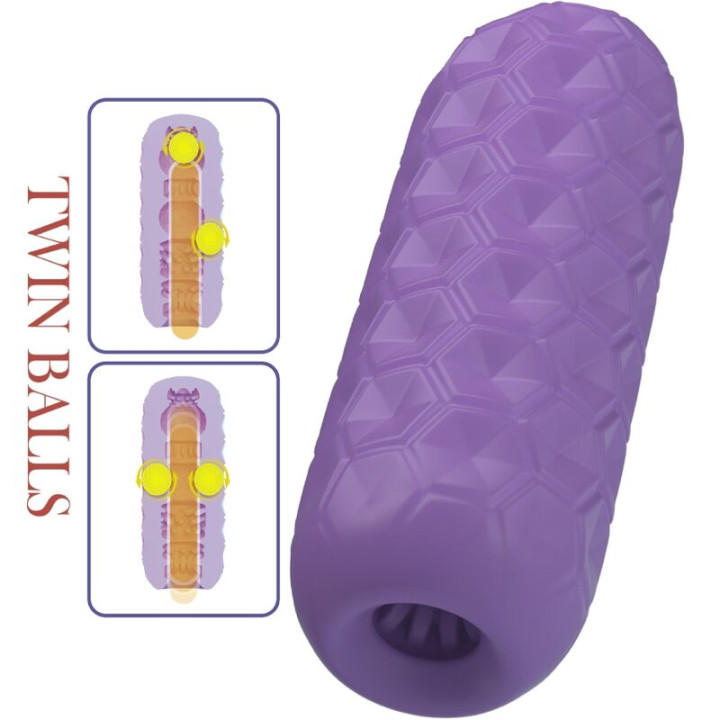 Pretty Love - Masturbador Masculino Twin Balls Roxo