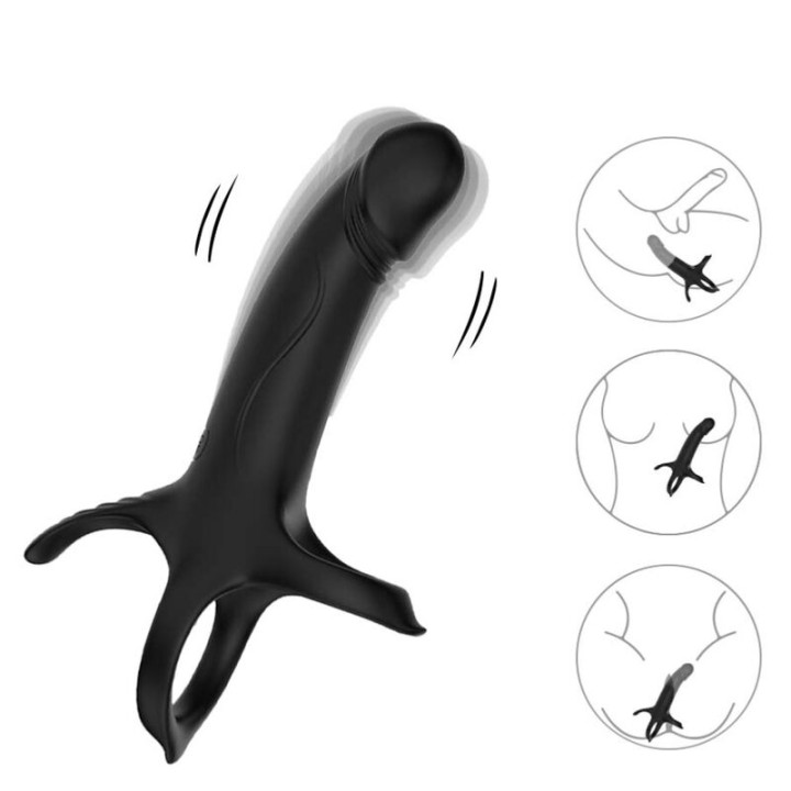 Armony - Dildo Con Anello e Vibratore Telecomando Nero