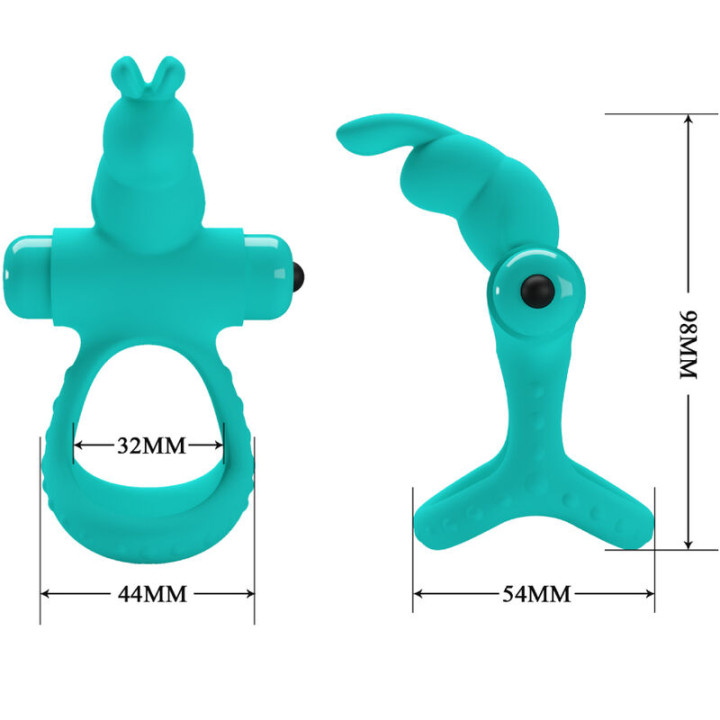 Pretty Love - Anello Vibratore Coniglio Verde Figgy