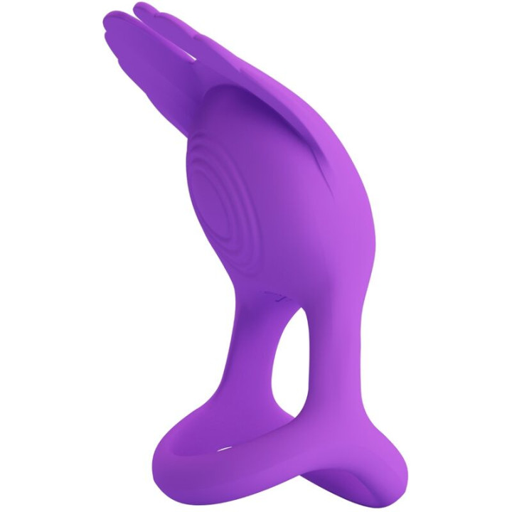 Pretty Love - Silas Vibrant Penis Ring 7 Vibrations Purple Silicone