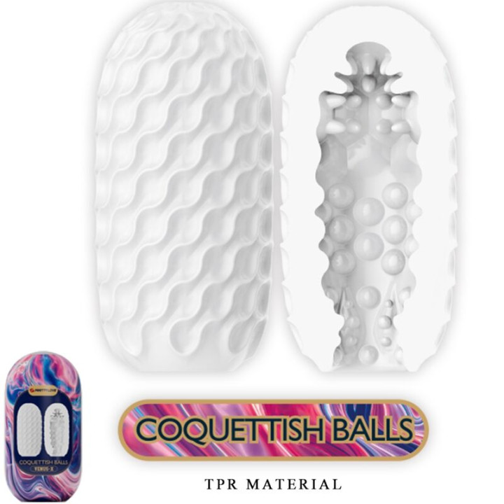 Pretty Love - Coquetish Balls Silicone Masturbatore Maschile Bianco