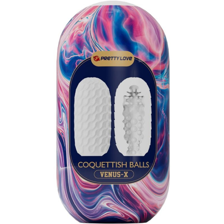 Pretty Love - Coquetish Balls Silicone Masturbatore Maschile Bianco