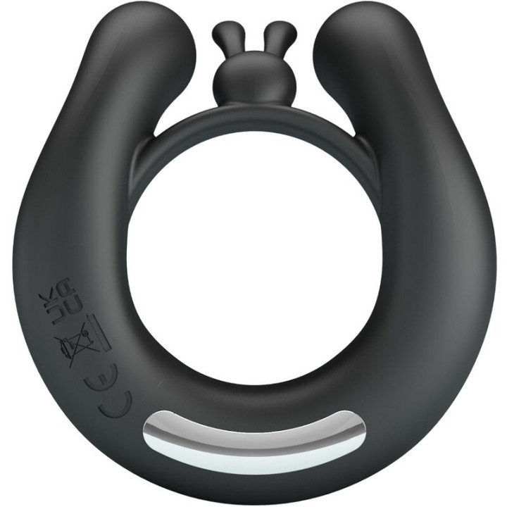 Pretty Love - Dahlia Vibrationsring + Klitorisstimulator 12 Vibrationen Schwarz