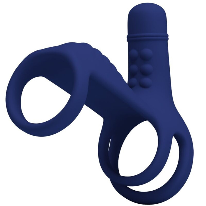 Pretty Love - Anel Vibrante Elish Com Extenso Azul