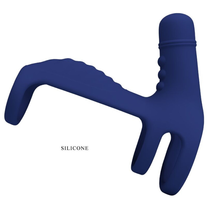 Pretty Love - Anel Vibrante Elish Com Extenso Azul
