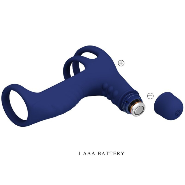 Pretty Love - Anello Vibrante Elish Con Estensione Blu