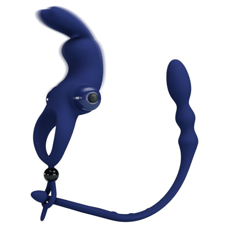 Pretty Love - Ayad Anello Vibratore Rabbit Con Spina Blu