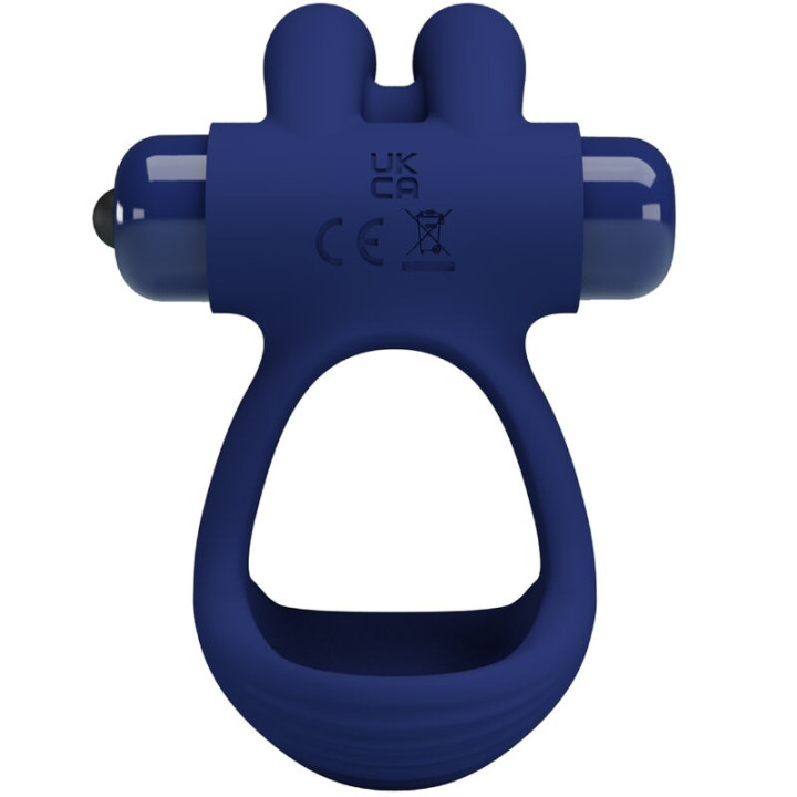 Pretty Love - Francisco Double Anneau Vibrant Lapin Bleu