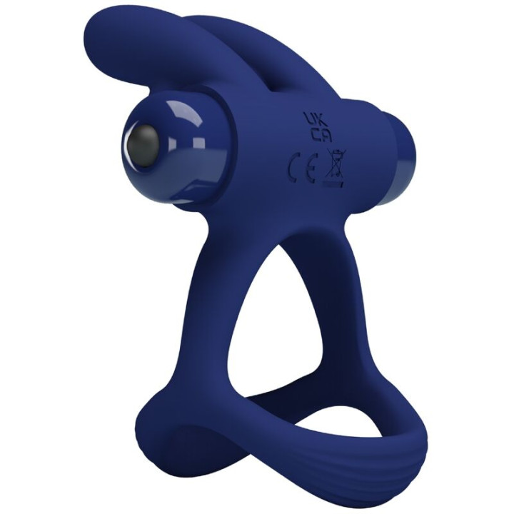 Pretty Love - Francisco Doble Anillo Vibrador Rabbit Azul