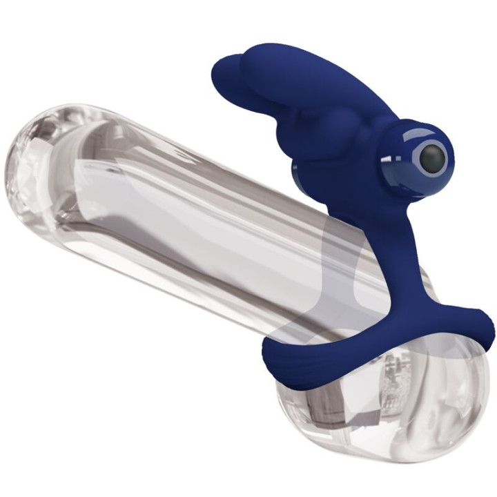 Pretty Love - Francisco Doble Anillo Vibrador Rabbit Azul