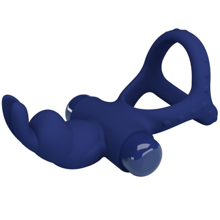 Pretty Love - Luchito Anello Vibrante Doppio Coniglio Blu