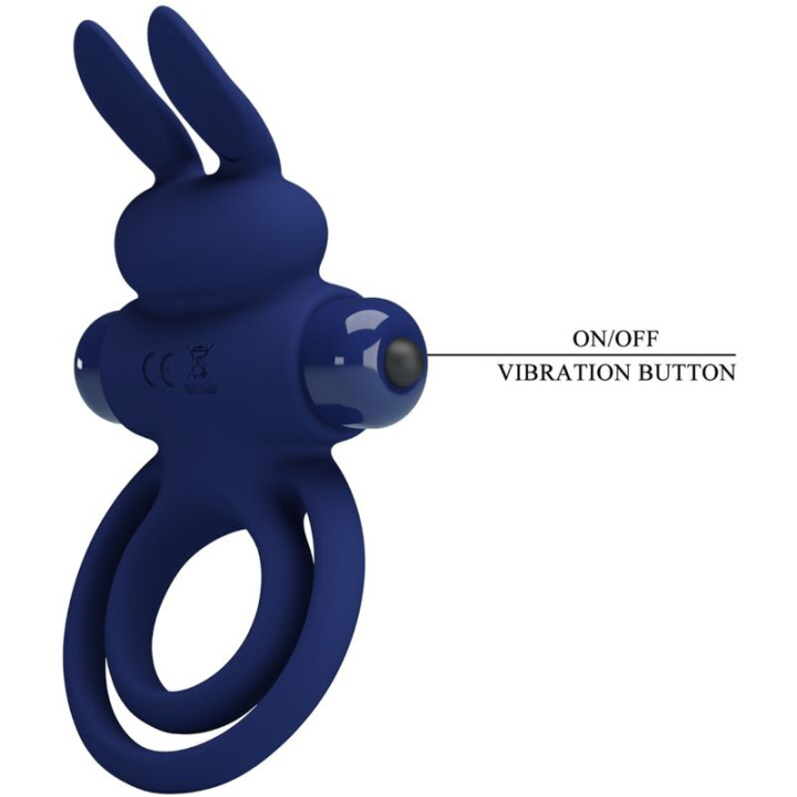 Pretty Love - Darey Doppio Anello Vibrante Coniglio Blu
