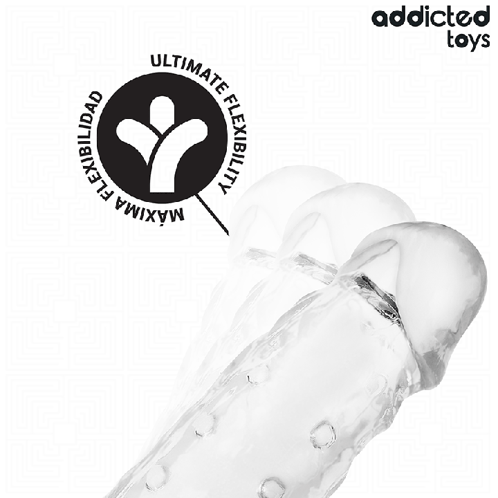 Addicted Toys - Transparente Penishülse Grösse m 27 cm