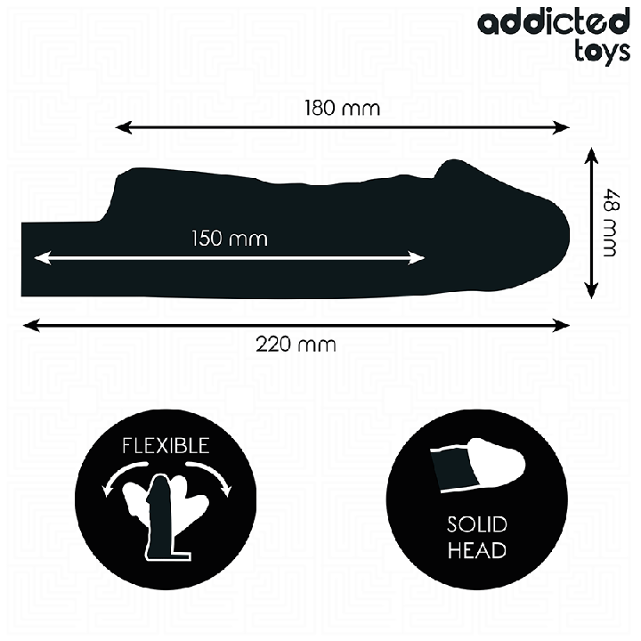 Addicted Toys - Extensor Para el Pene Transparente 27 cm