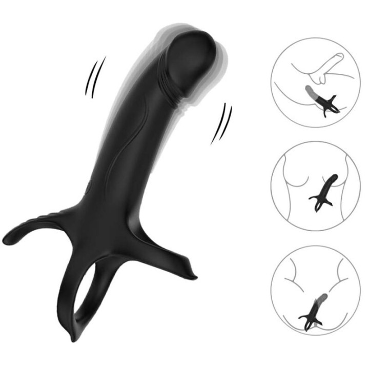 Armony - Gode Avec Anneau et Vibrateur Noir
