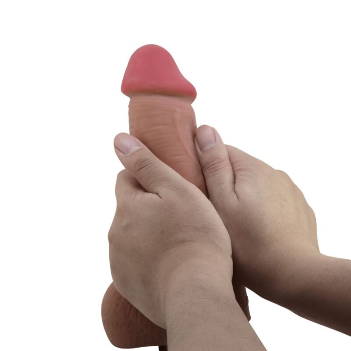 Pretty Love - Série Sliding Skin Gode Réaliste Avec Ventouse Sliding Skin Marron 23,4 cm