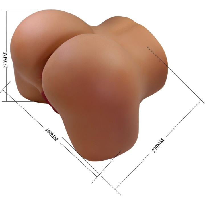 Crazy Bull - Wendy Realistic Female Butt Vibrator And Sucker With Sound 11 kg