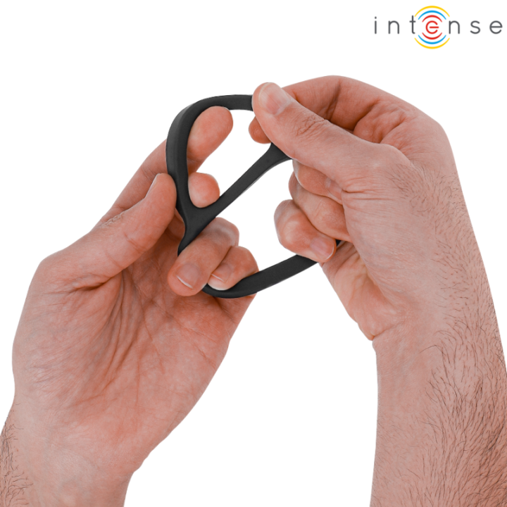 Intense - Bobby Duplo Anel de Silicone Para Pênis Preto