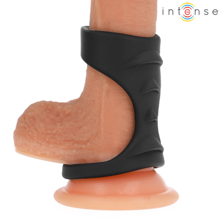 Intense - Theo Doppio Anello Per Pene in Silicone Modello Nero 3