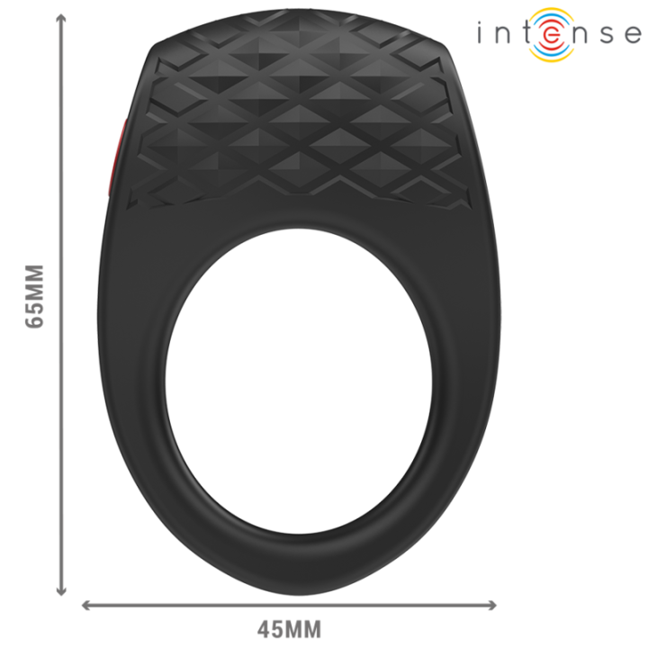 Intense - Clover Wibrator Penis Ring 10 Wibracji Czarny