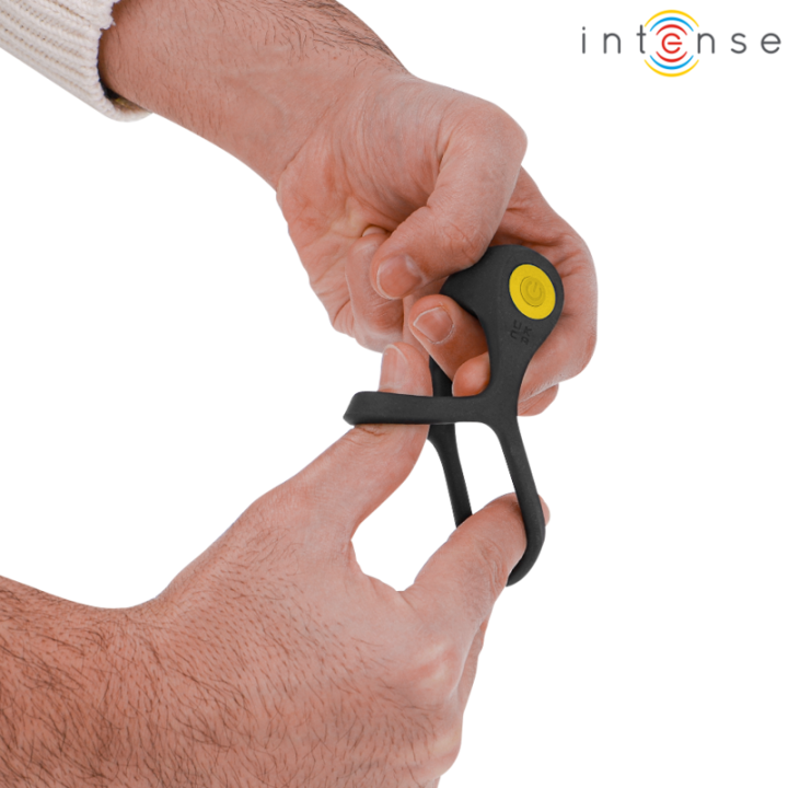 Intense - Alex Vibrator Doppel-Penisring 10 Vibrationen Schwarz