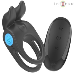 Intense - Sam Vibrador Anel Duplo Penis 10 Vibrações Preto