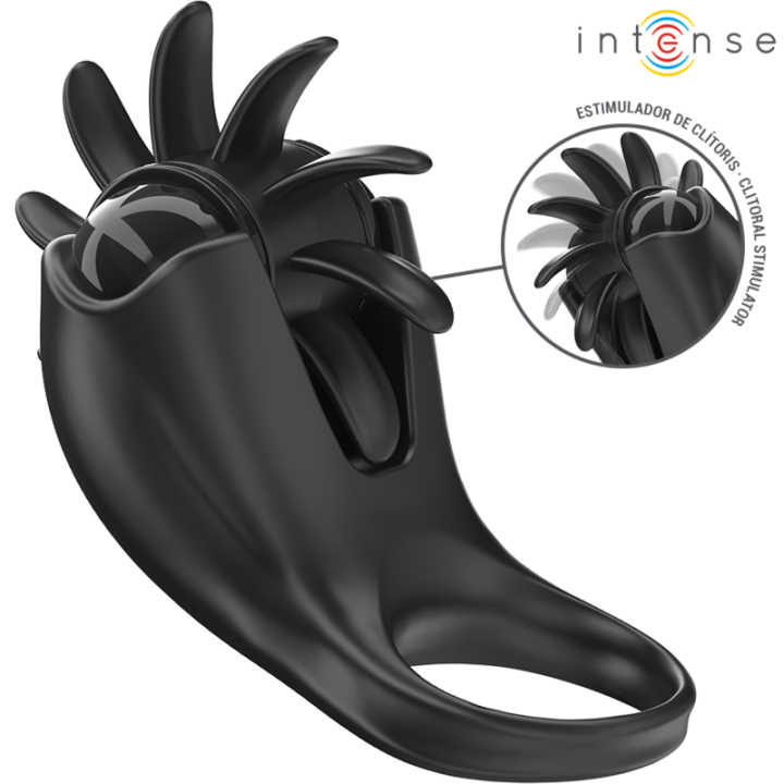 Intense - Mabel Vibrationsring 10 Vibrationen Mit Klitorisstimulator Schwarz