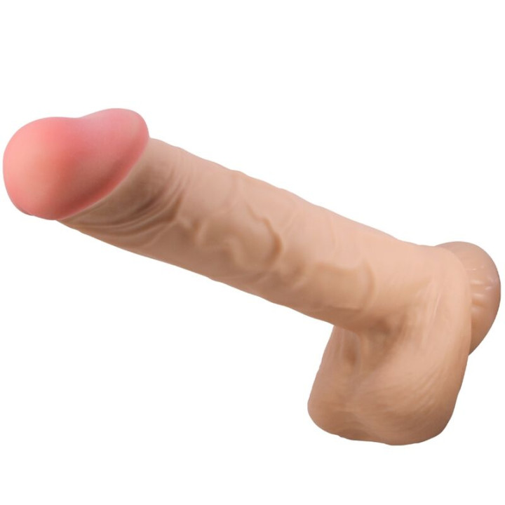 Pretty Love - Sliding Skin Series Realistic Dildo With Sliding Skin Suction Cup Flesh 26 cm
