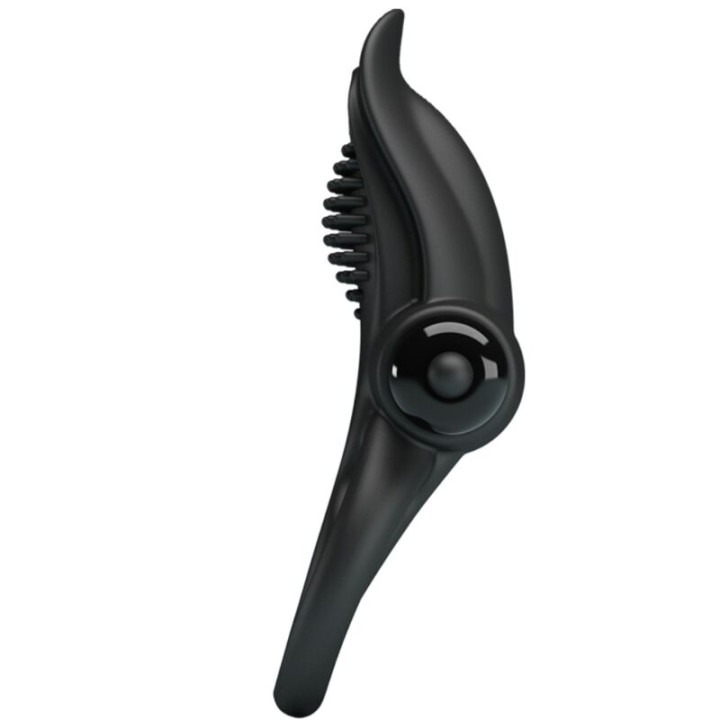 Pretty Love - Double Anneau Vibrant + Stimulateur de Clitoris 10 Vibrations Noir